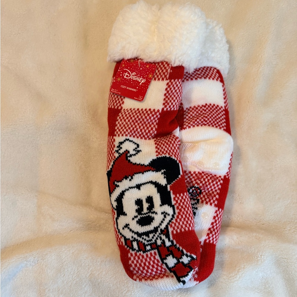 Disney Red and White Cozy Warmers Socks